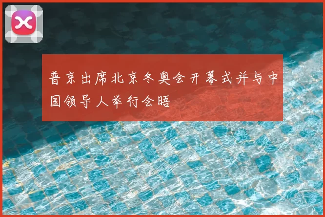 普京出席北京冬奥会开幕式并与中国领导人举行会晤
